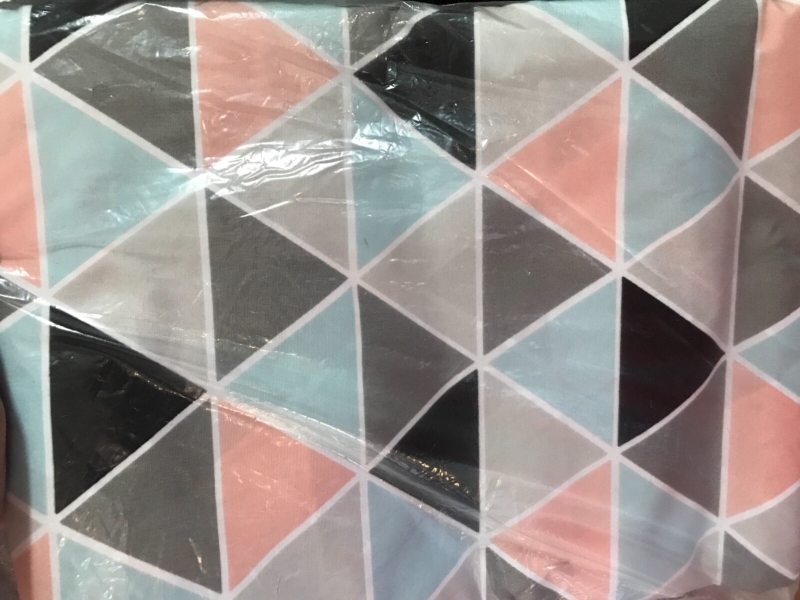 Pair of window panels 52×84” triangle pastels