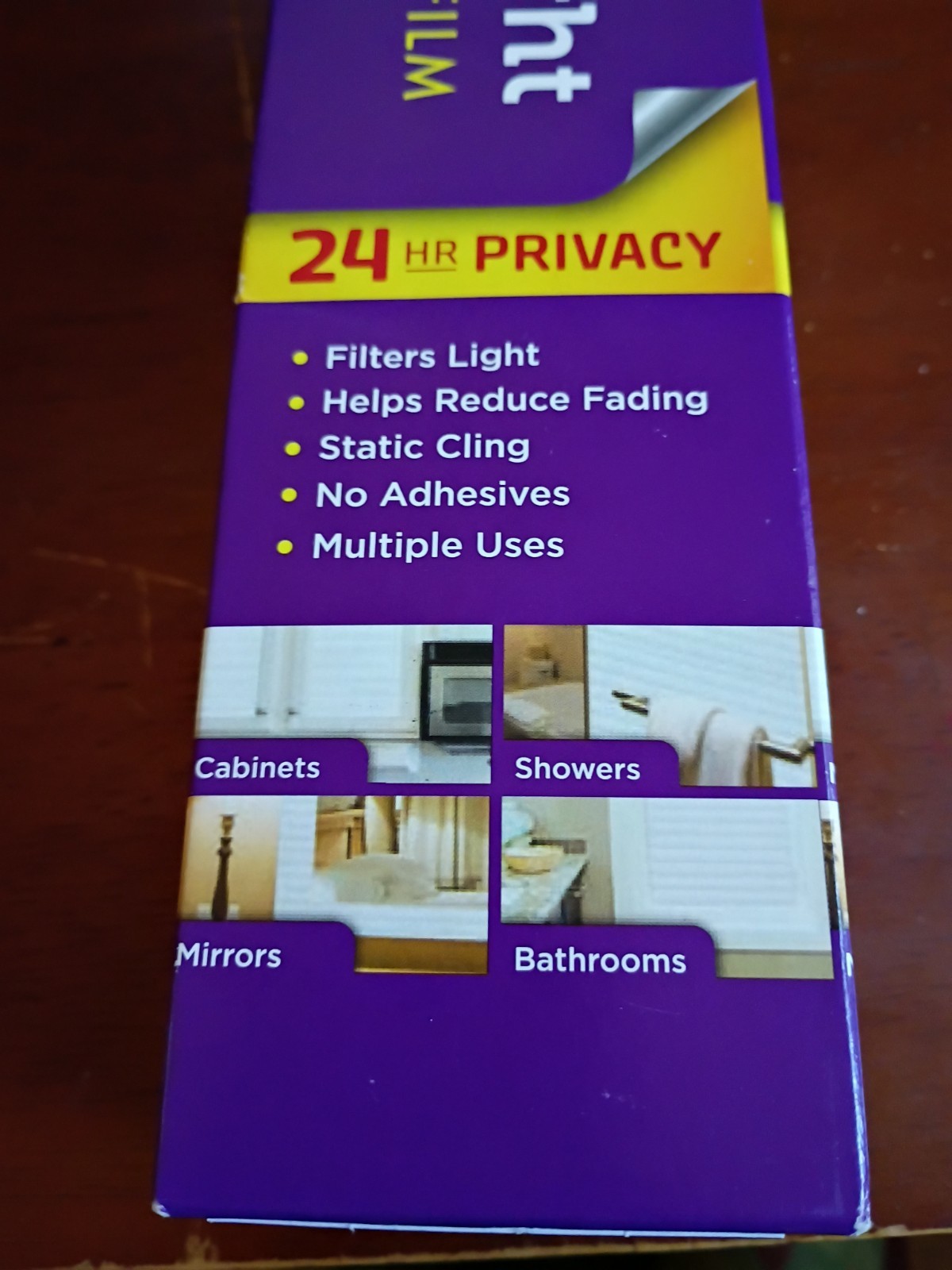 Faux Blinds Sidelights Entryway Decorative Window Film DIY Static Cling 1ftx6.5