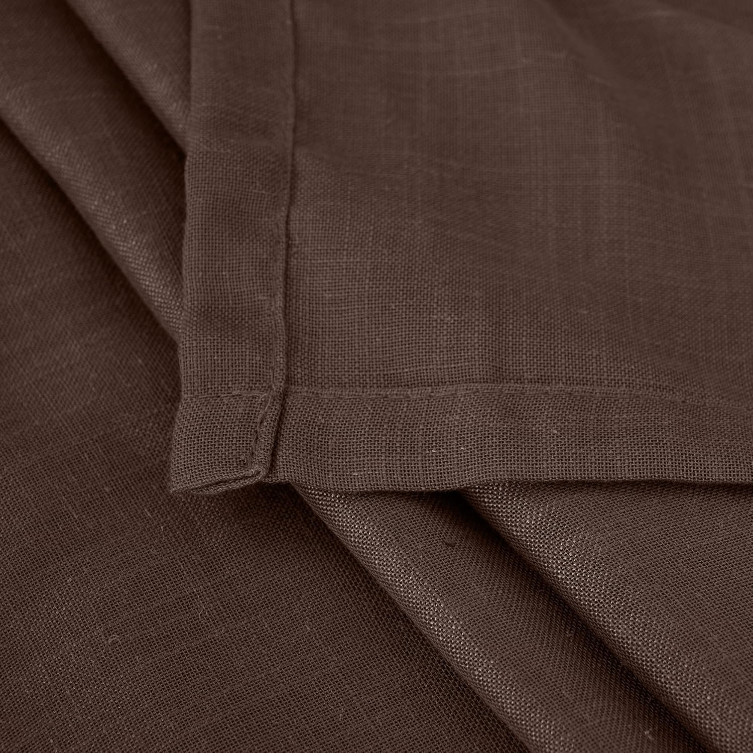Bgment Brown Linen Curtains 84 Inch Length 2 Panels for Living Room Windows
