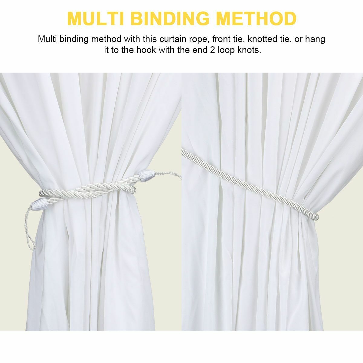 Lot Curtain Rope Tie Backs Window Tiebacks Living Room Bedroom Home Ornament