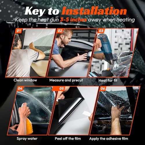 Window Tint Car 70% VLT, 24″ x15′ Ceramic Window Roll for 24in x 15ft 70% Vlt