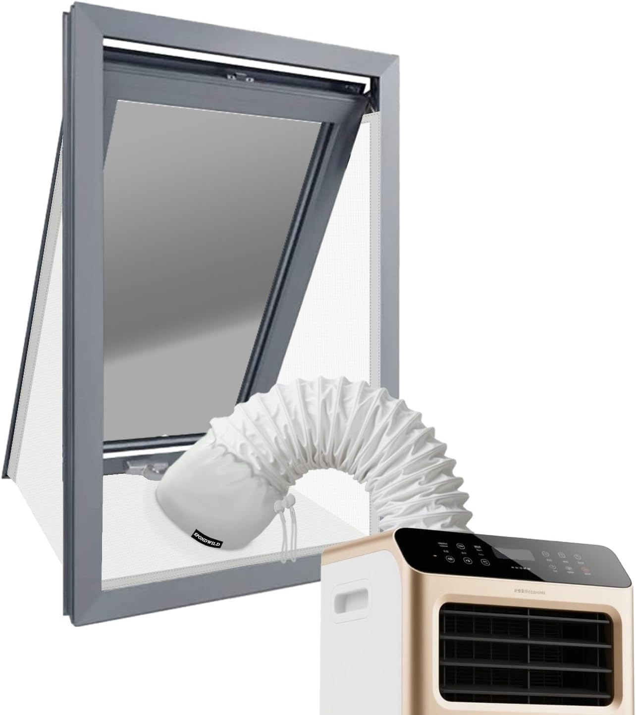 Portable AC Window Seal Kit 118×15.7 In Waterproof Window Seal for Air Condit…
