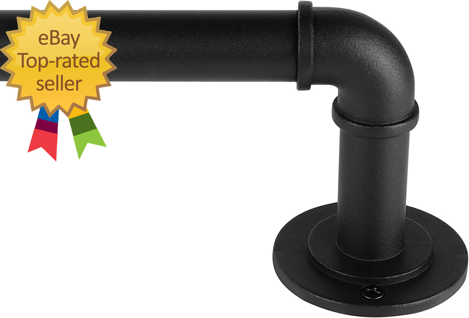 Industrial Curtain Rods for Windows 28 to 48 Inches Blackout Wrap around Curtain