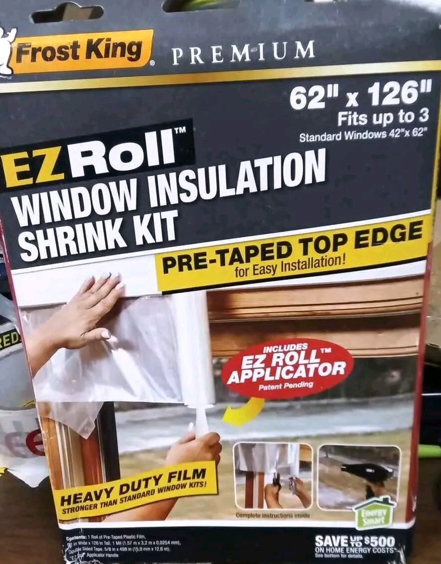 42 In. X 62 In. Premium Ez Roll Shrink Window Insulation Kit 3 pack