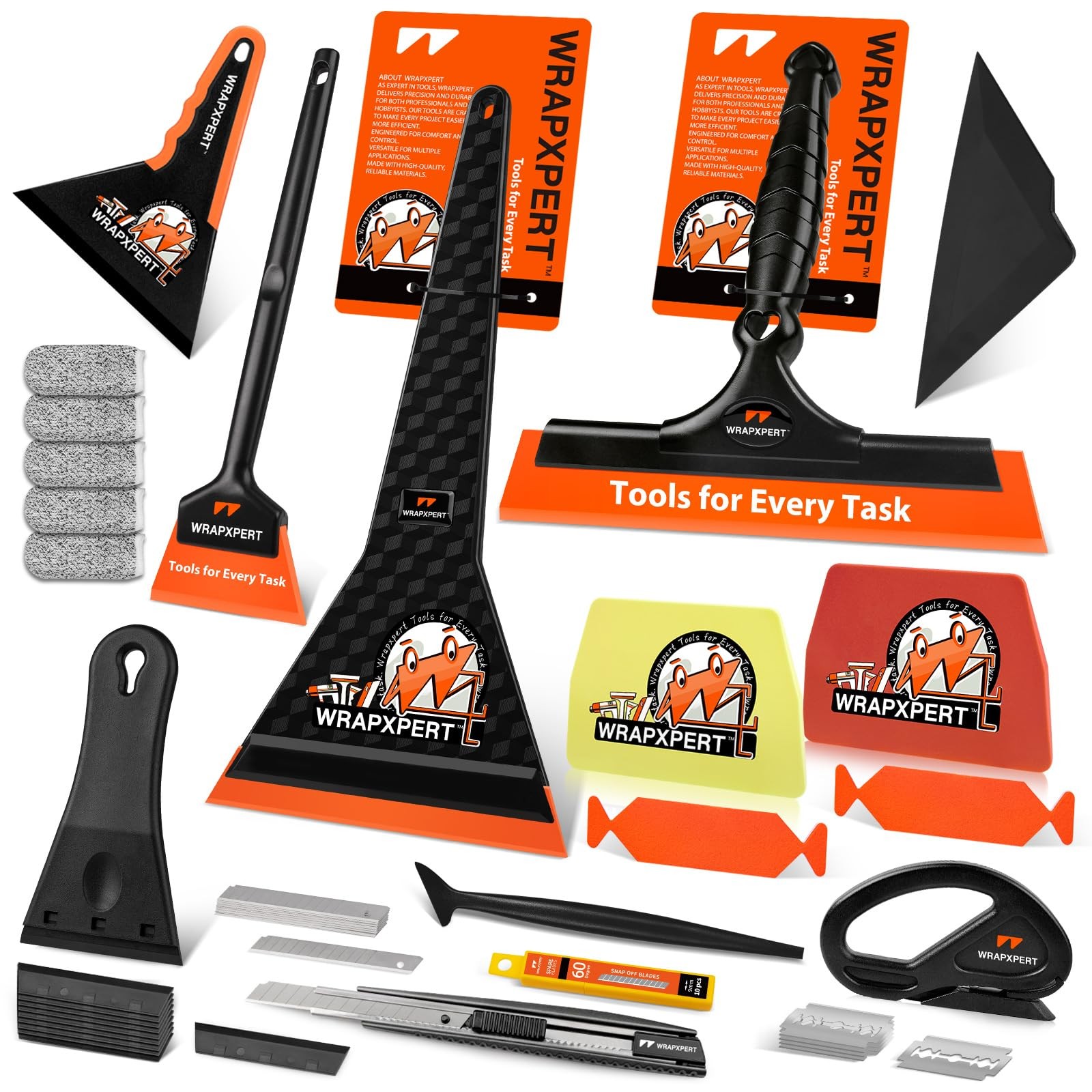 Car Window Tint Tools Kit Vinyl Wrap Squeegee Felt Long Handle Film Installation