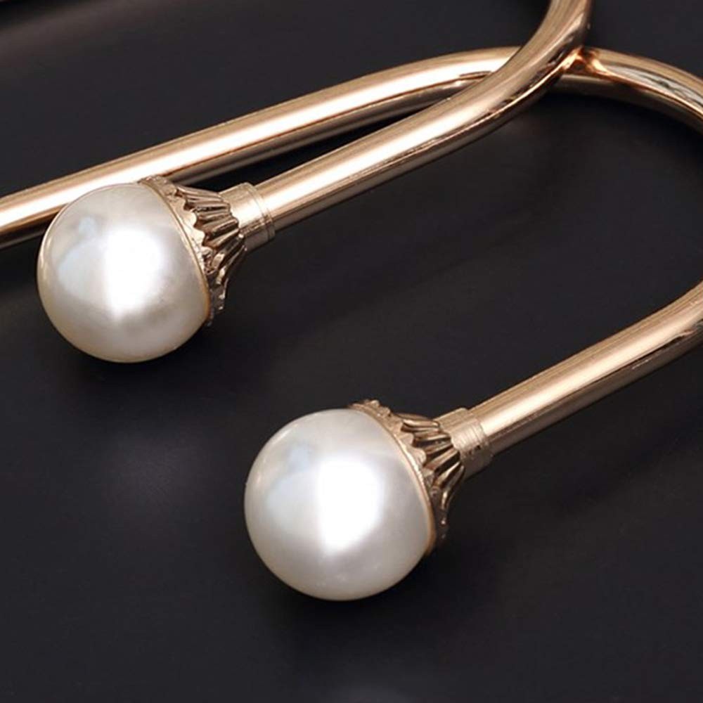 2 Pack Curtain Holdbacks Wall Mounted Curtain Tiebacks Hooks Plastic Pearl U …
