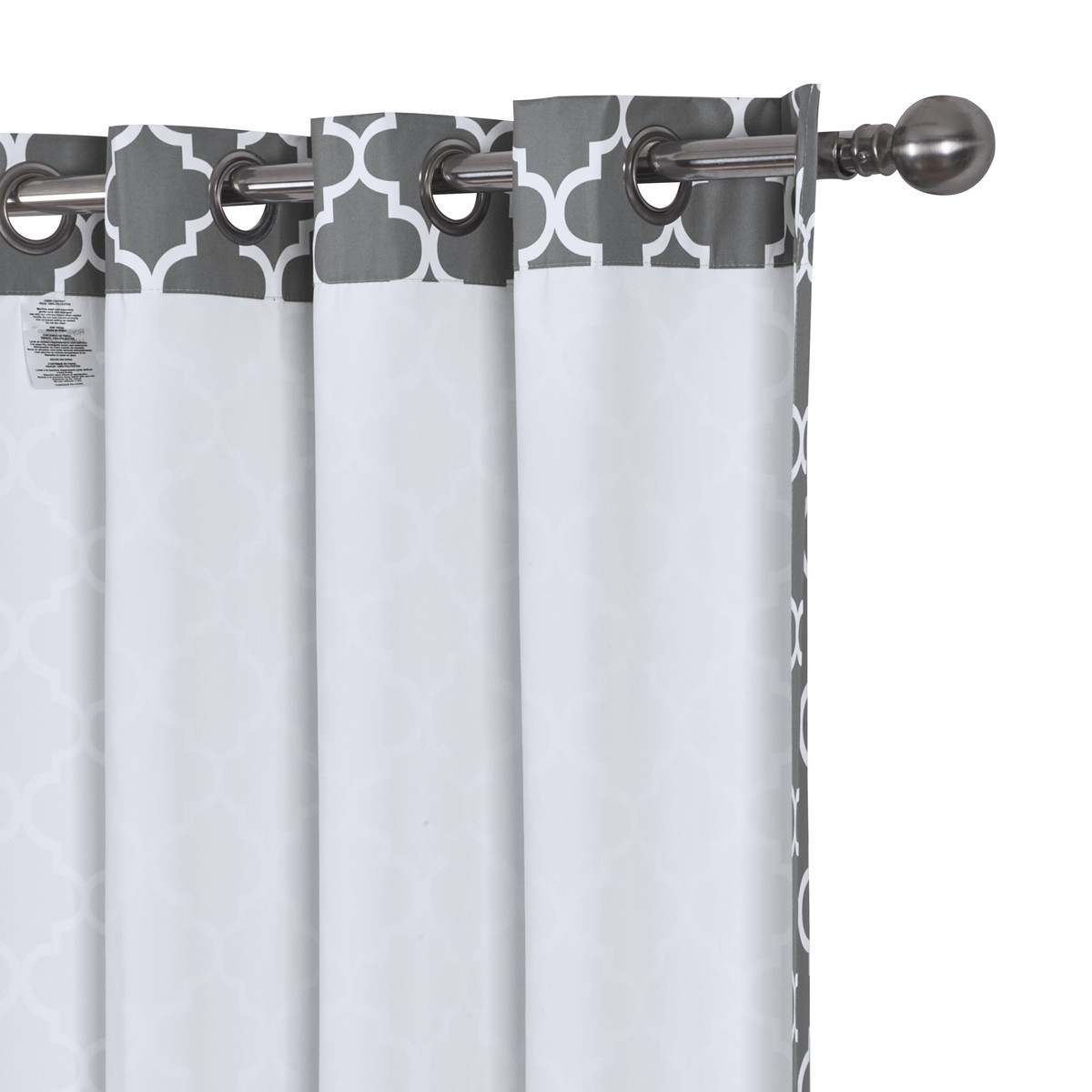 Set of 2 Meridian Grommet Room Darkening Lined Thermal Window Curtain Panels