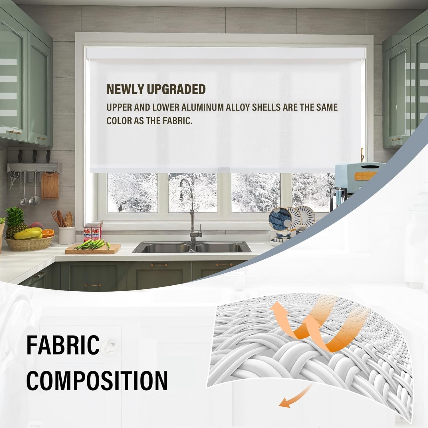 Light Filtering Roller Shades Cordless Blackout Blinds UV Insulated Window Co…