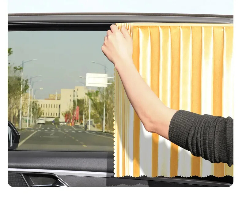 Car Sunshade Curtain Magnets Universal Front Rear Side Window Shades Curtains