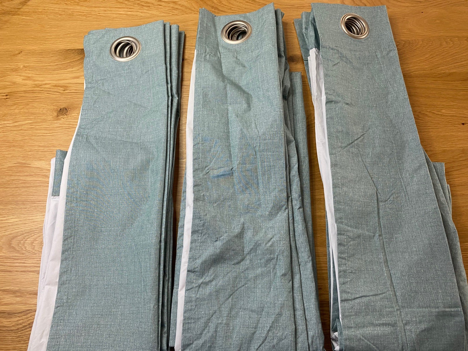 Sun Zero Grommet Top Curtain Window Panels 40X63″ Green Lot Of 3 Panels