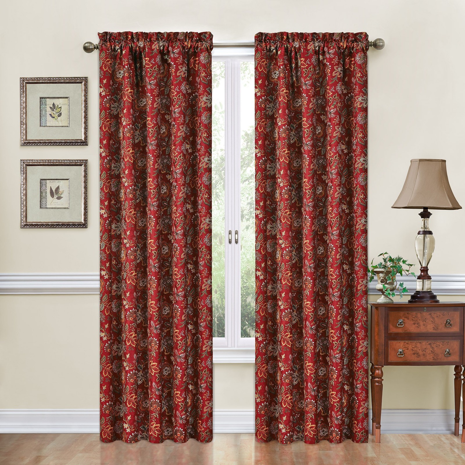 Waverly Navarra Modern Farmhouse Room Darkening Thermal Rod Pocket Window Curtai