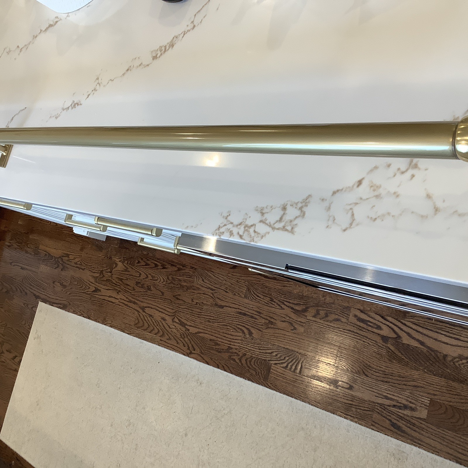 Restoration Hardware Easton Solid Brass Endcap Finial & Rod Set 60-108 in