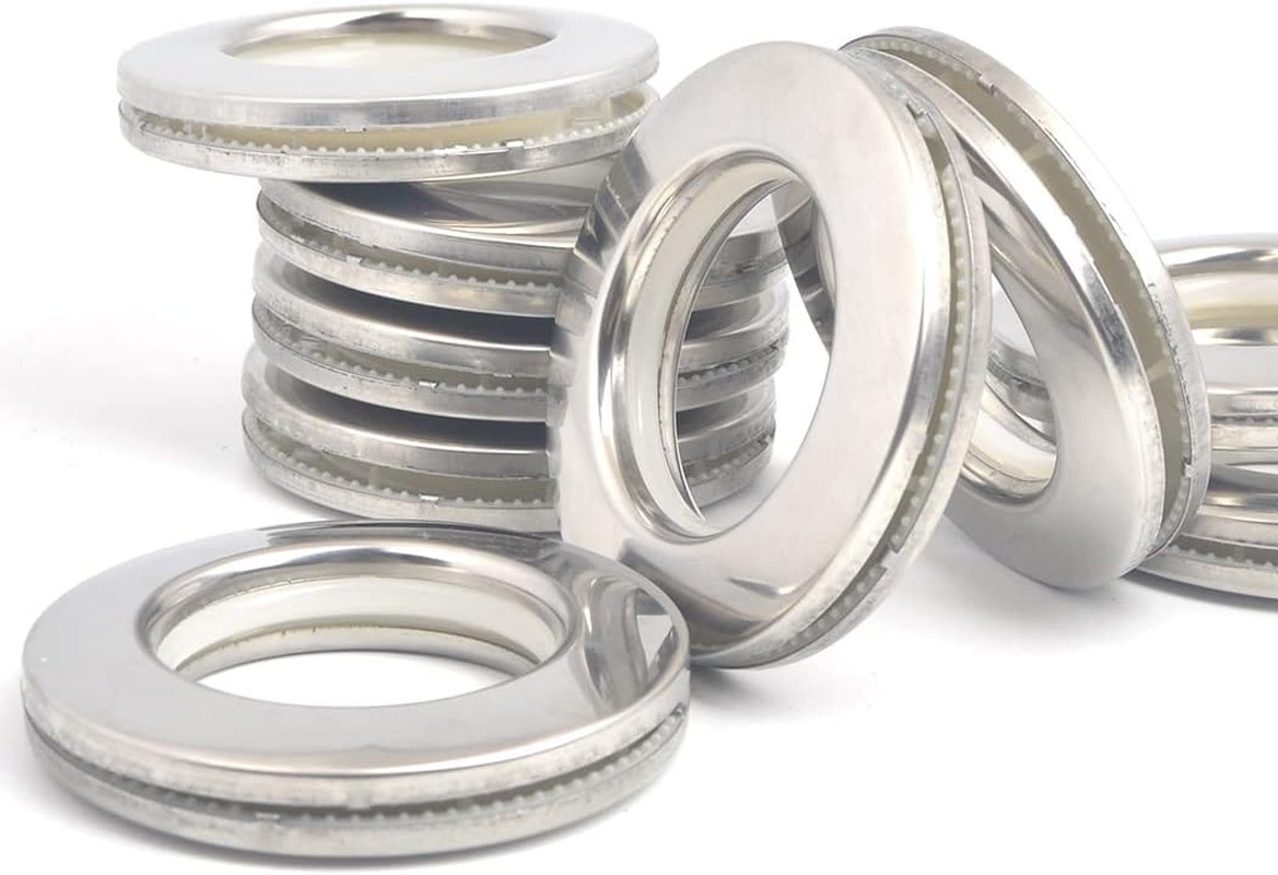 Curtain Grommets Surface 28 Pcs Stainless Steel Eyelet Rings Inner Layer ABS Pla