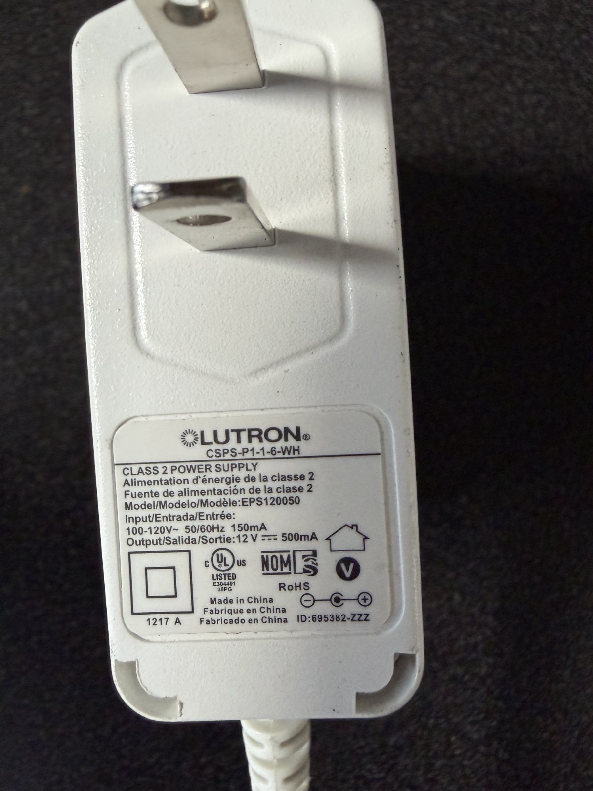 Lutron Shades Power Supply CSPS-P1-1-6-WH