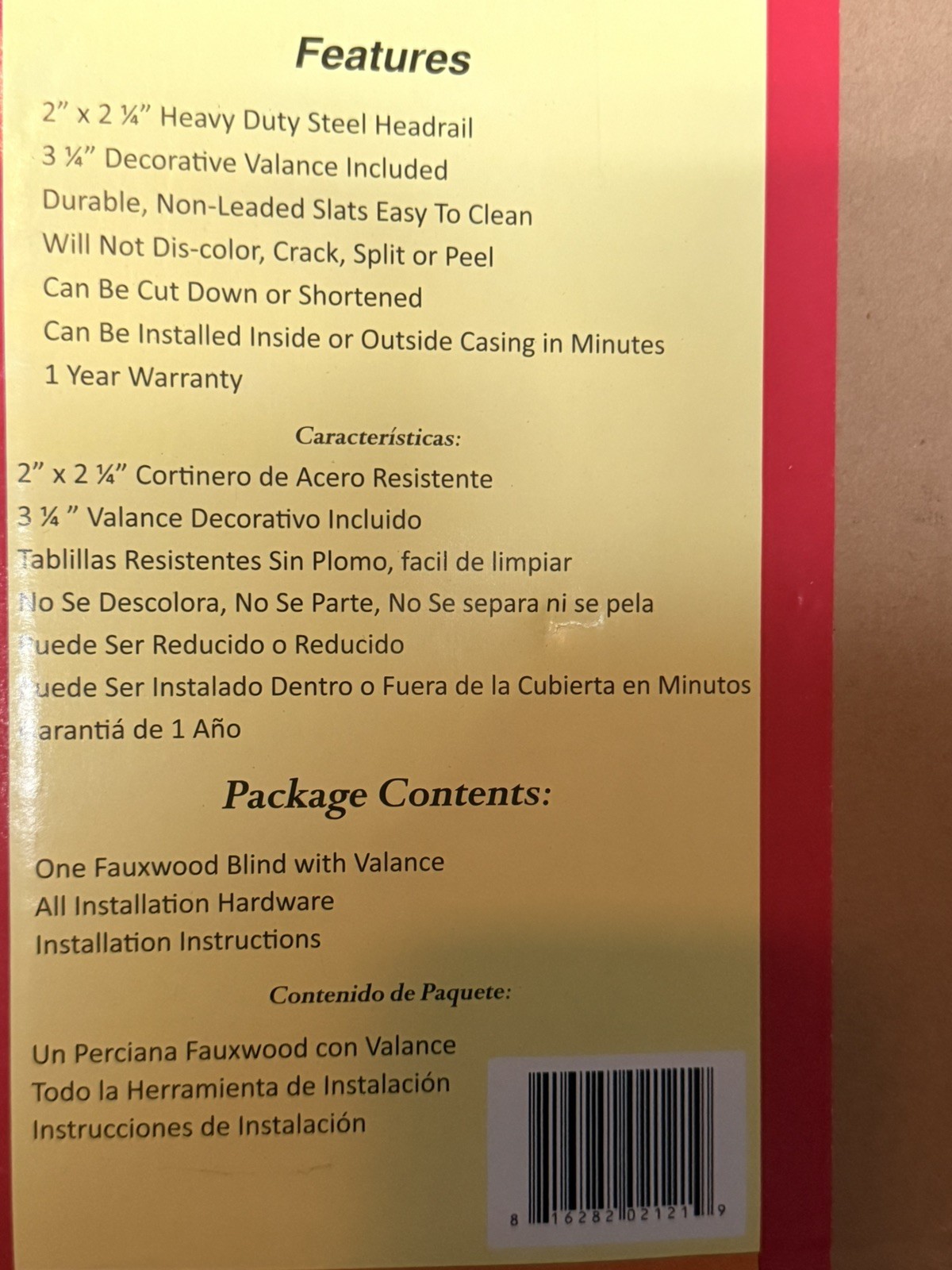 US Window & Floor Inc Cordless Blinds 24”x 72″ Faux Wood set of 2
