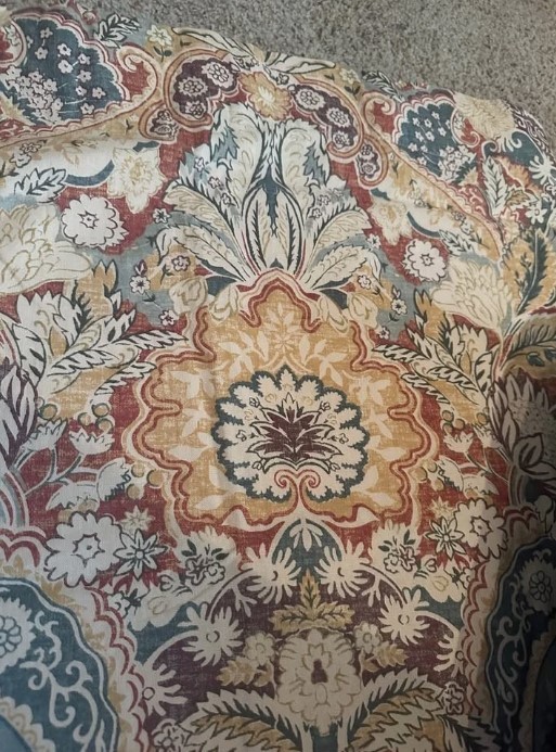 Pottery Barn Celeste Drapes Set 2 Warm Rust 50x 84 Damask Curtains Pair Rare🦩