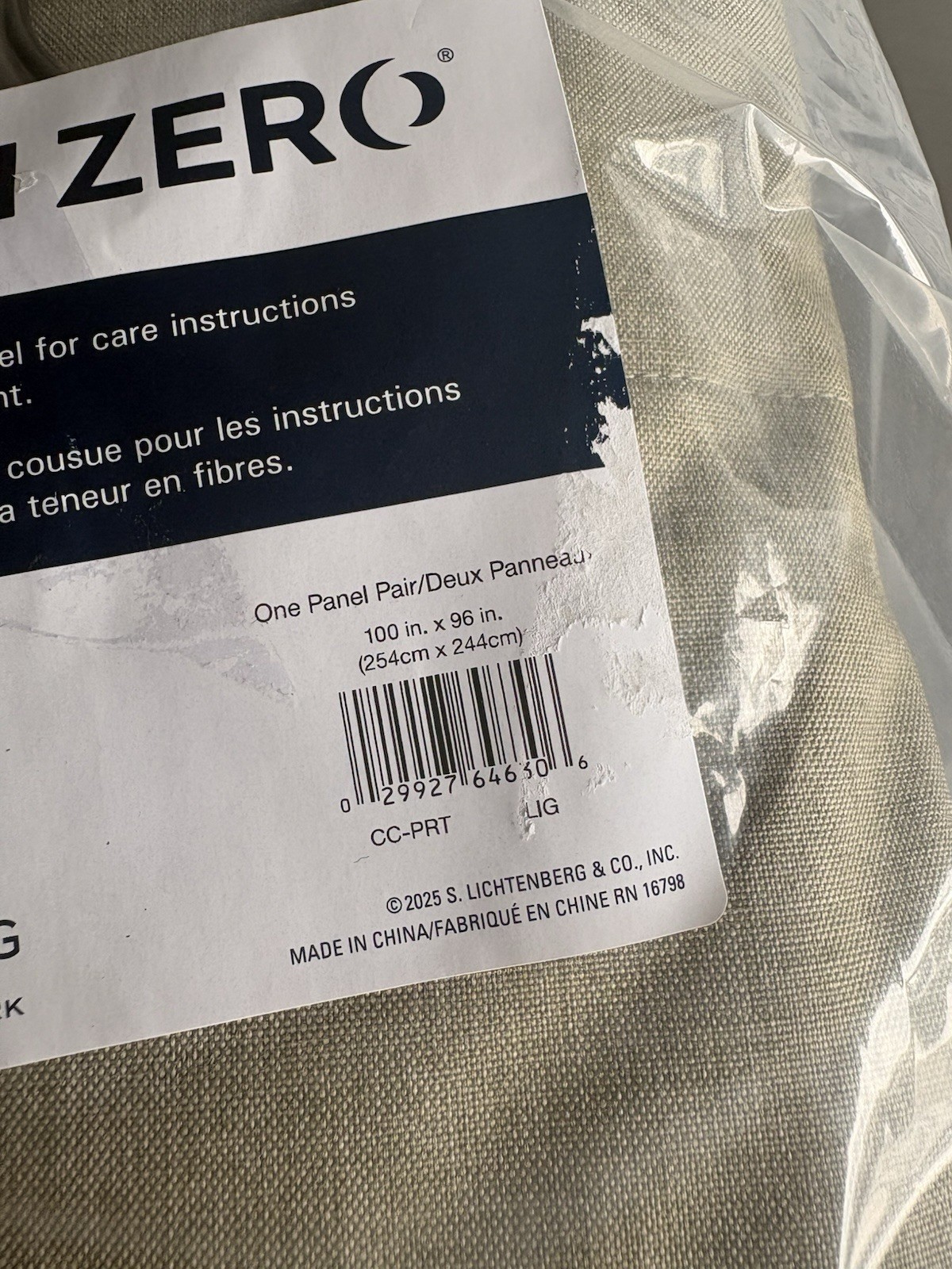 Sun Zero Lichtenberg Blackout Curtains 1 Panel Pair 100″ x 96″ Beige CC-PRT