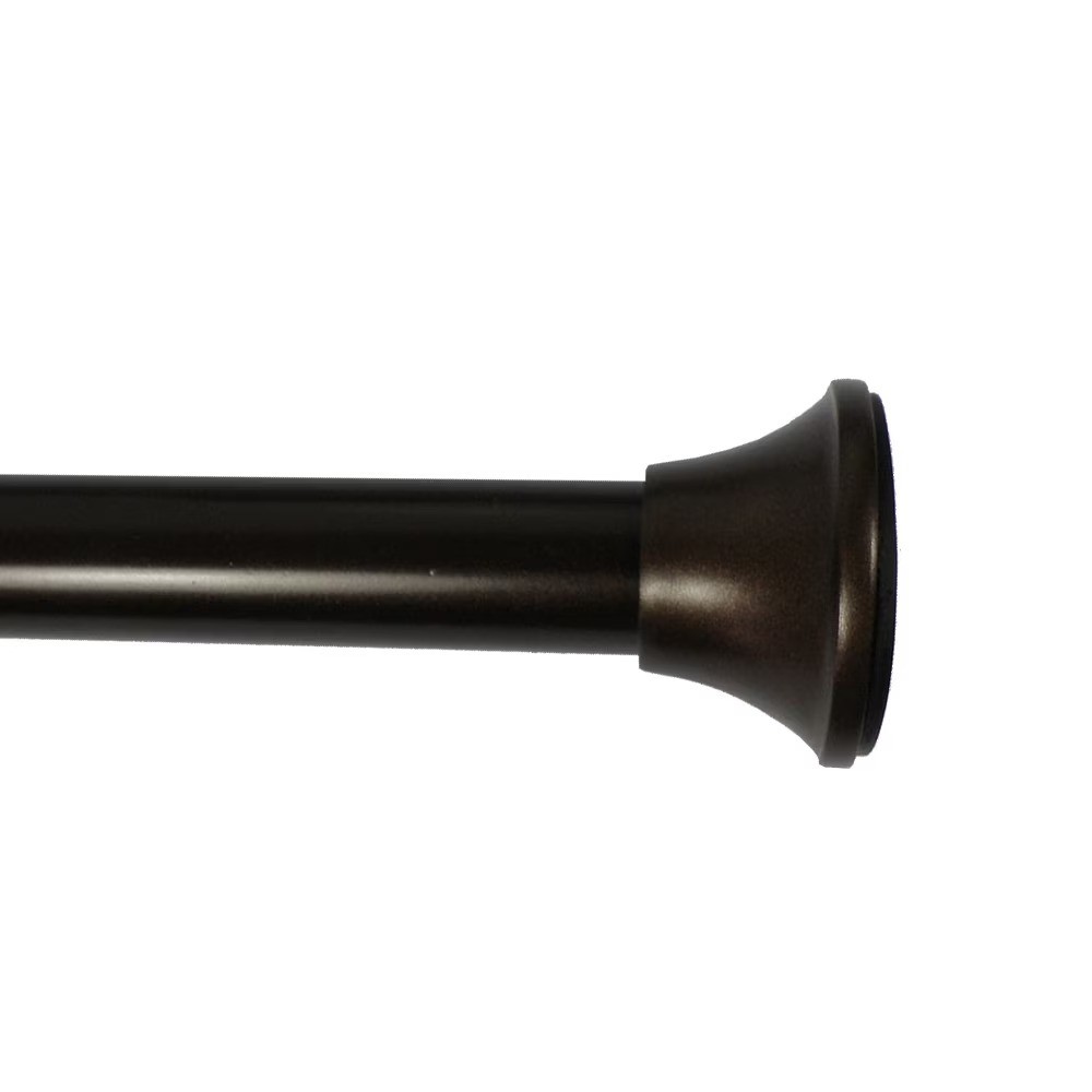 Adjustable Tension Curtain Rod 30 to 52 Inches Oil Rubbed Bronze Finish 3/4 Inch
