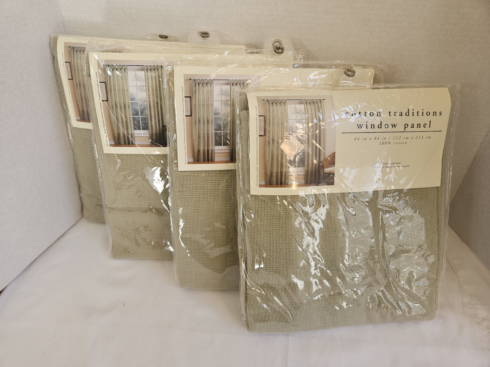 4 Single Panel Sage Pier 1 Imports Cotton Traditions Window Panels 44in X 84in