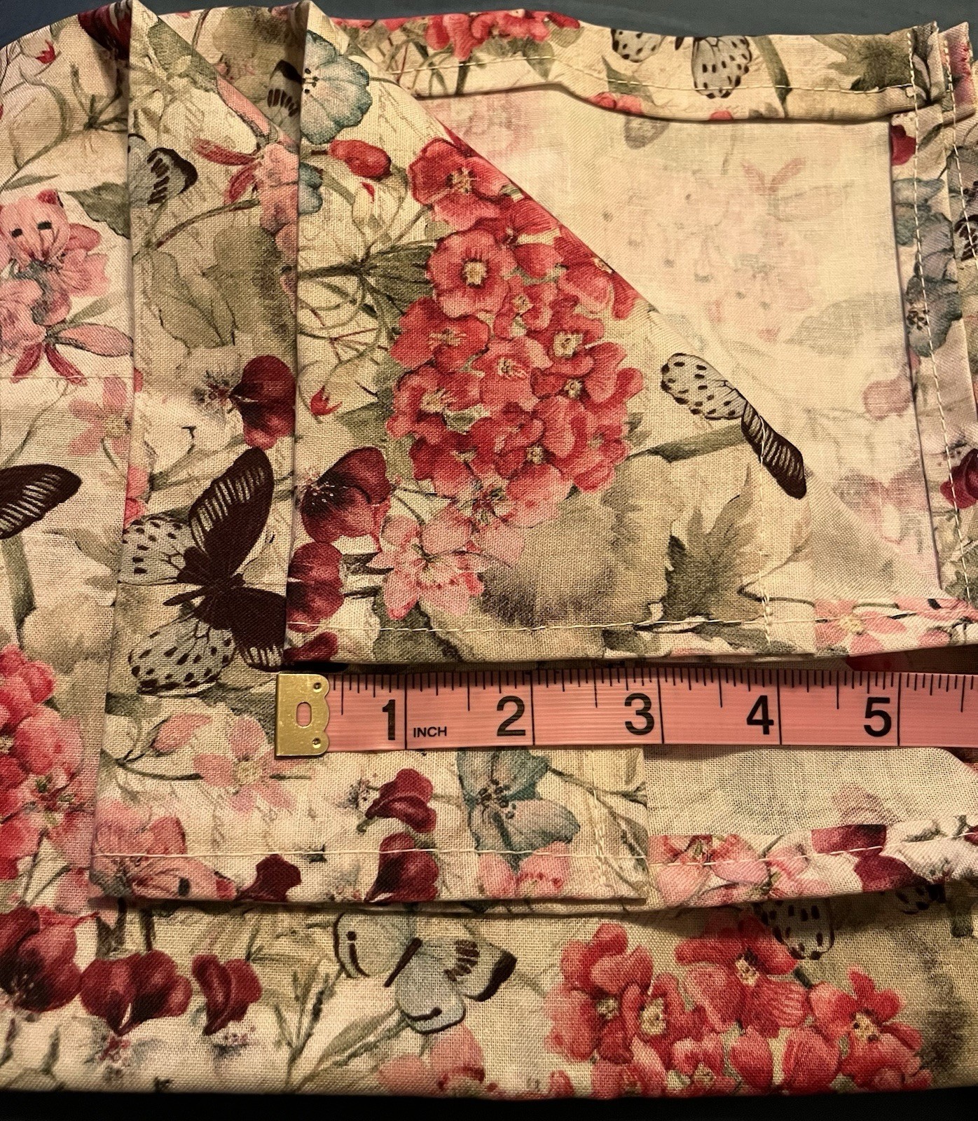 2 panels, Floral Butterfly Fabric Rod Pocket Curtain 20×32…Spring, cottage