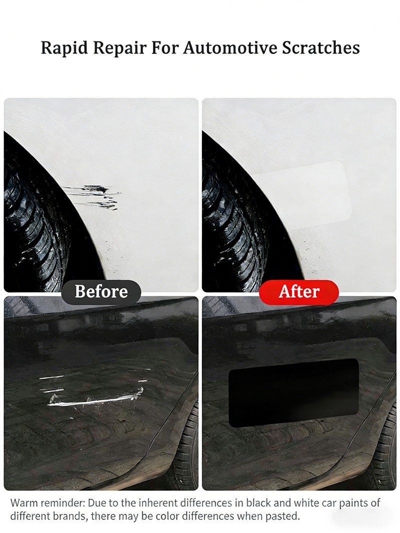 PVC Self-Adhesive Vinyl Car Wrap Film DIY Gloss Black/White Bubble Free 10cm-3m