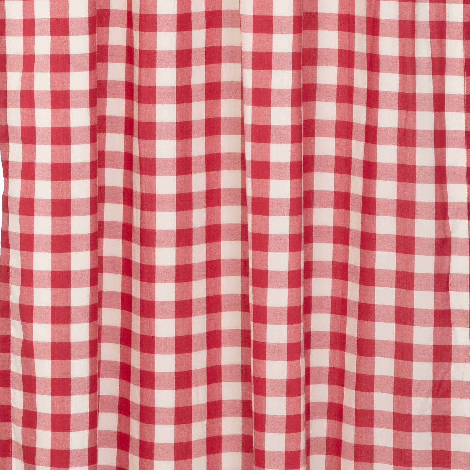 Farmhouse 24″x36″ Tier Pair Red Rod Pocket Kitchen Window Curtains VHC Brands