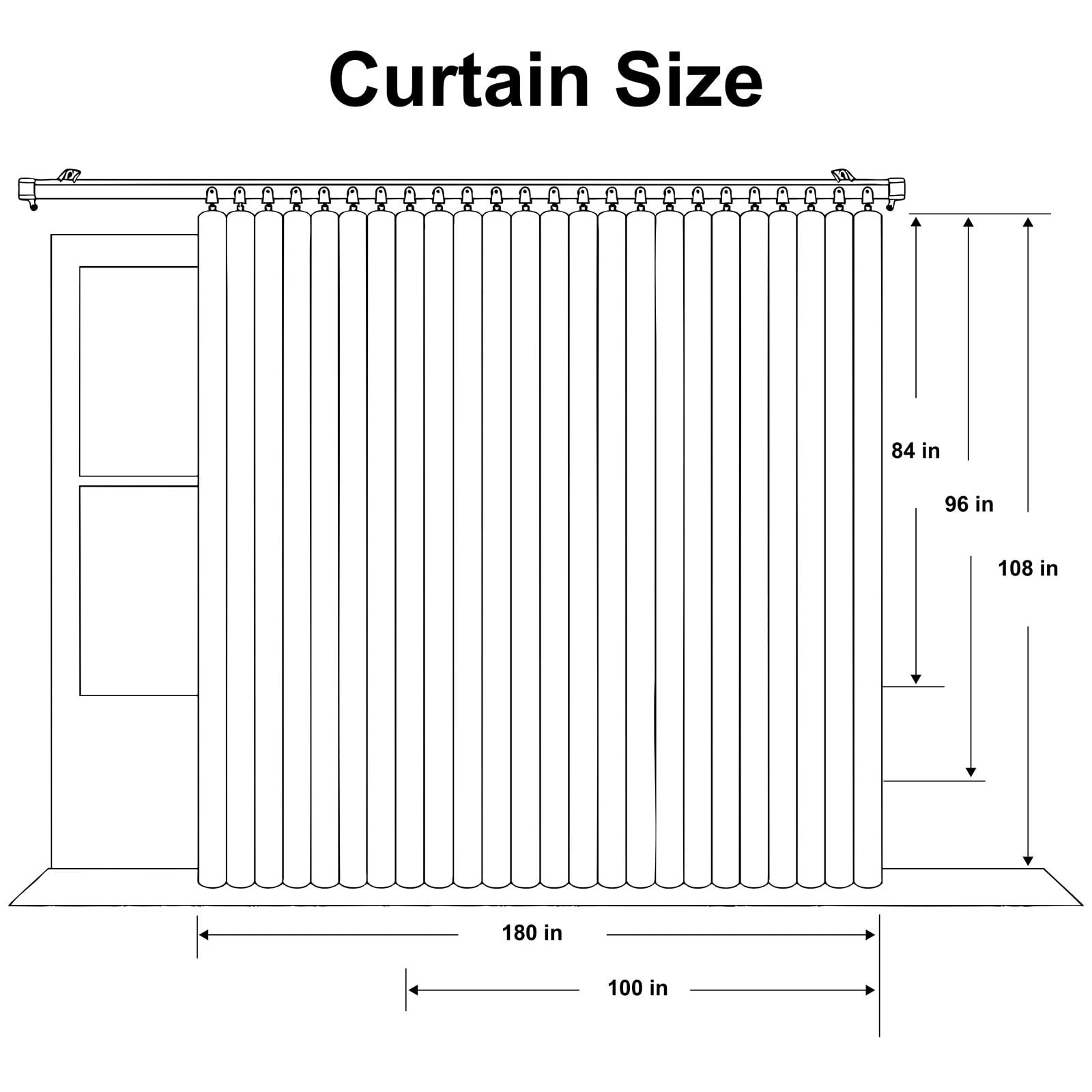 Flexible Ceiling Track Room Divider Curtains – Blackout Drapes for Sliding Doors