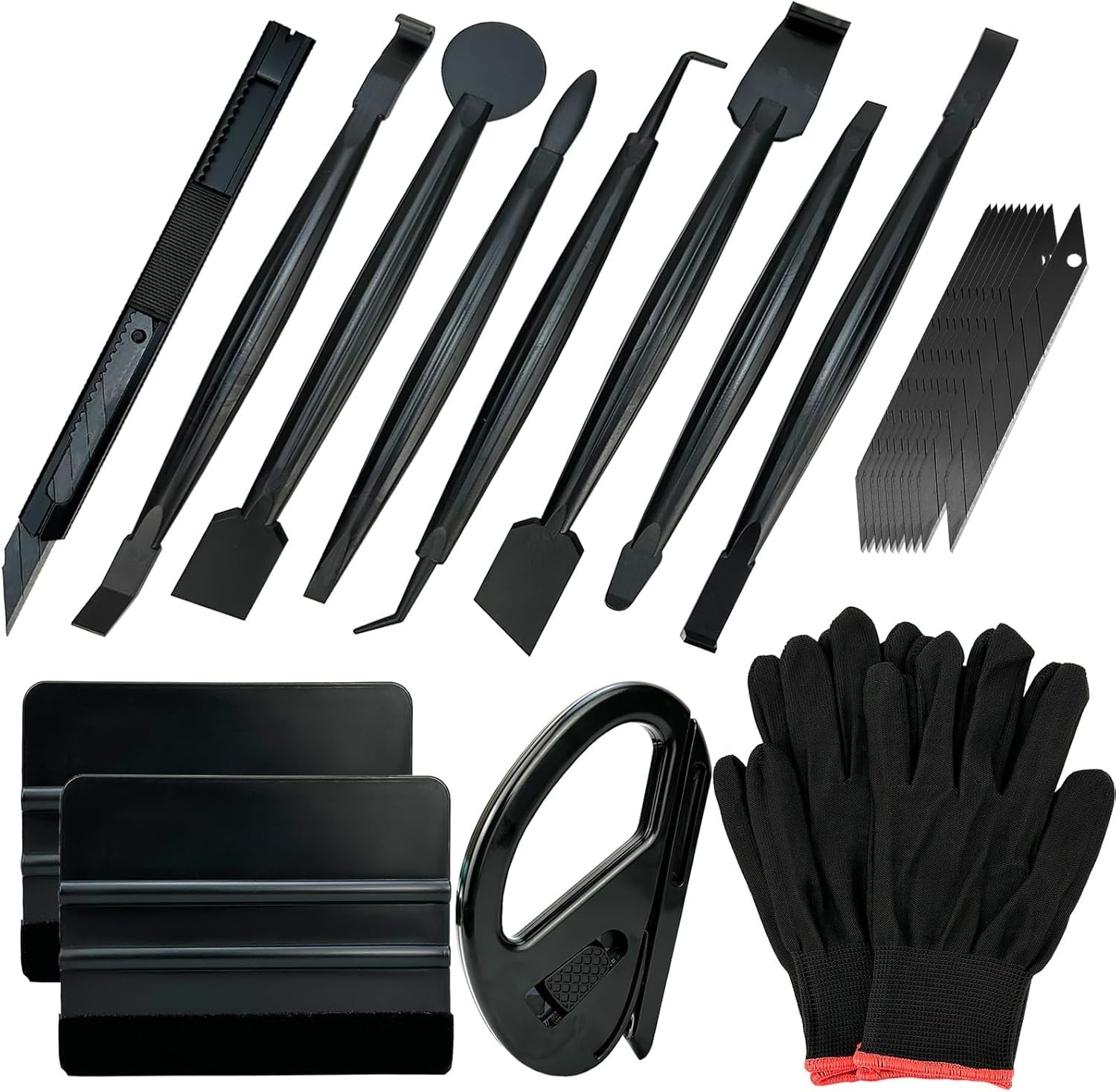 Vinyl Wrap Tool Kit: 7PCS Car Wrap Installation Tools with Carbon Fiber
