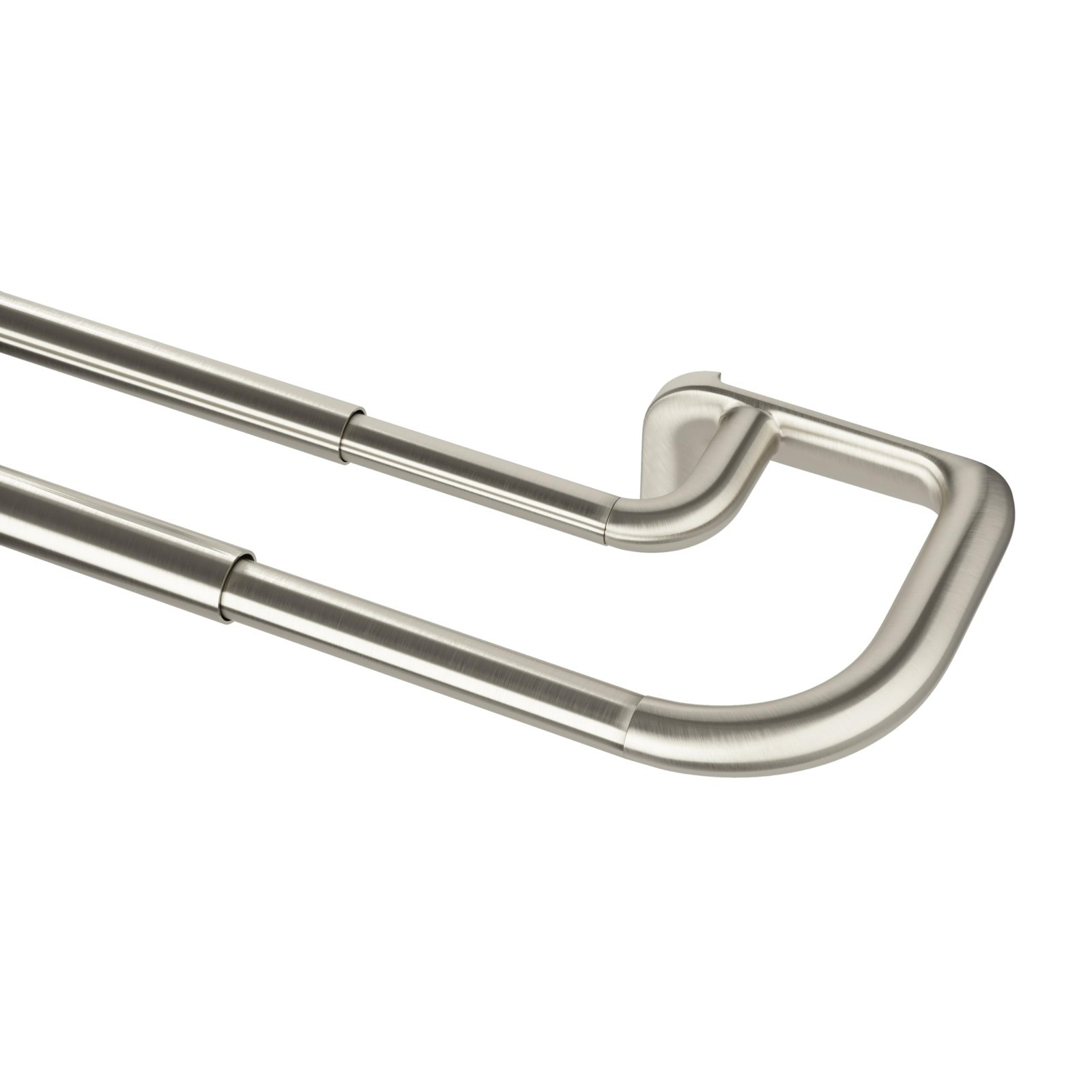 Umbra Twilight Double Curtain Rod Set – 48 to 88″ Nickel Wrap Around