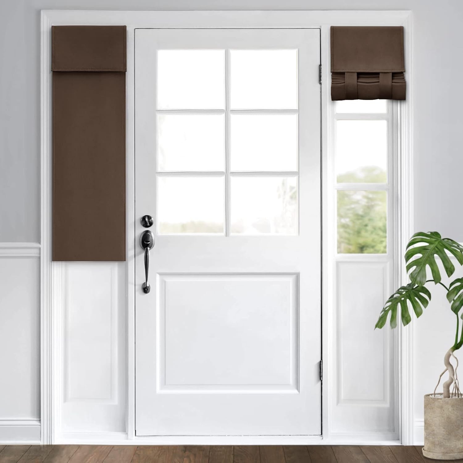 Blackout Thermal Insulated French Door Curtains for Privacy Easy Install Soft