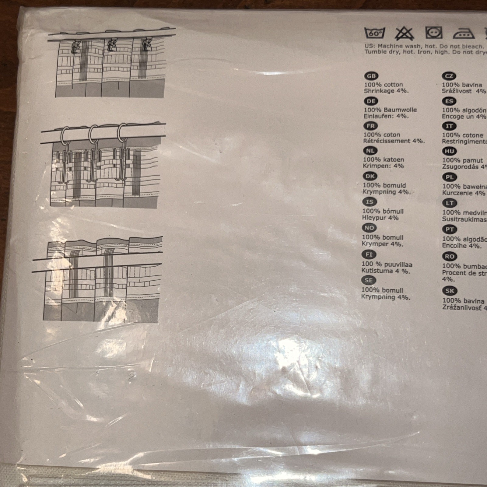 IKEA Ritva Curtains 2 Panels 57”x 98” Ivory Cotton New in Package