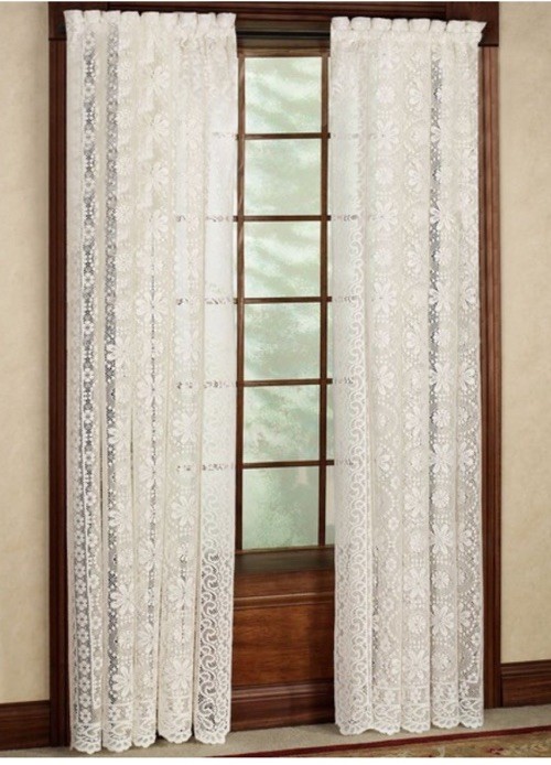 Sweet Home Collection Hopewell Classic Old World Style Lace Curtain Panel