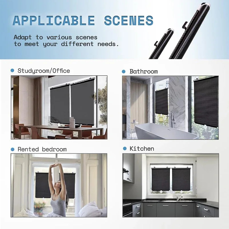 Black Out Blinds Roller Drilling Drill Blackout Shades Curtain Rollers for Windo
