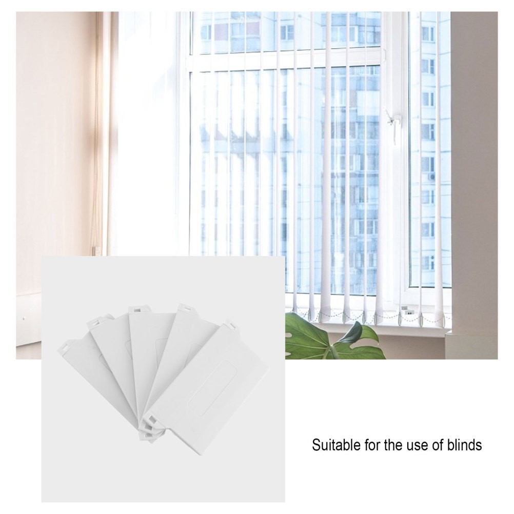 10Pcs Reusable White Plastic Bottom Plates for Vertical Blind Decor Accessories
