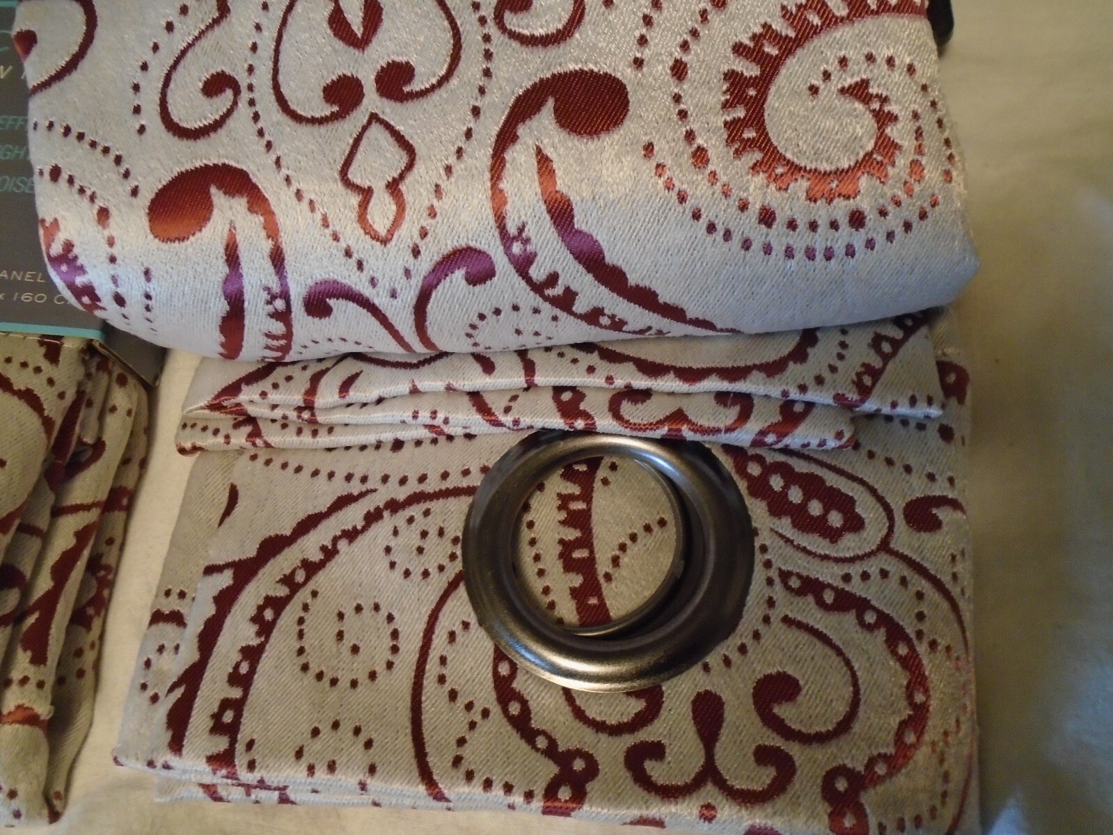 New Set Blackout Burgundy Ardsley Grommet Top Window Panel 40 x 63 in. Set of 2