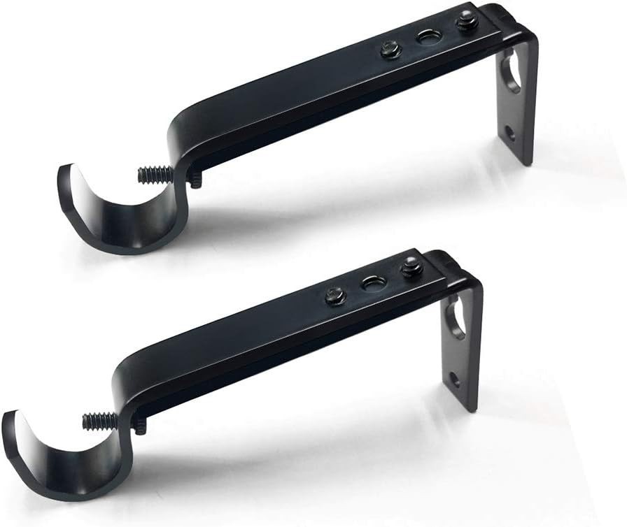 Curtain Rod Brackets Heavy Duty Drapery Hardware Adjustable Curtain Rod Holde…