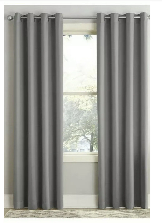 New Sun Zero Lichtenberg Gray Grommet 1 Curtain Panel 54″ X 84″ ONE PANEL Saxon