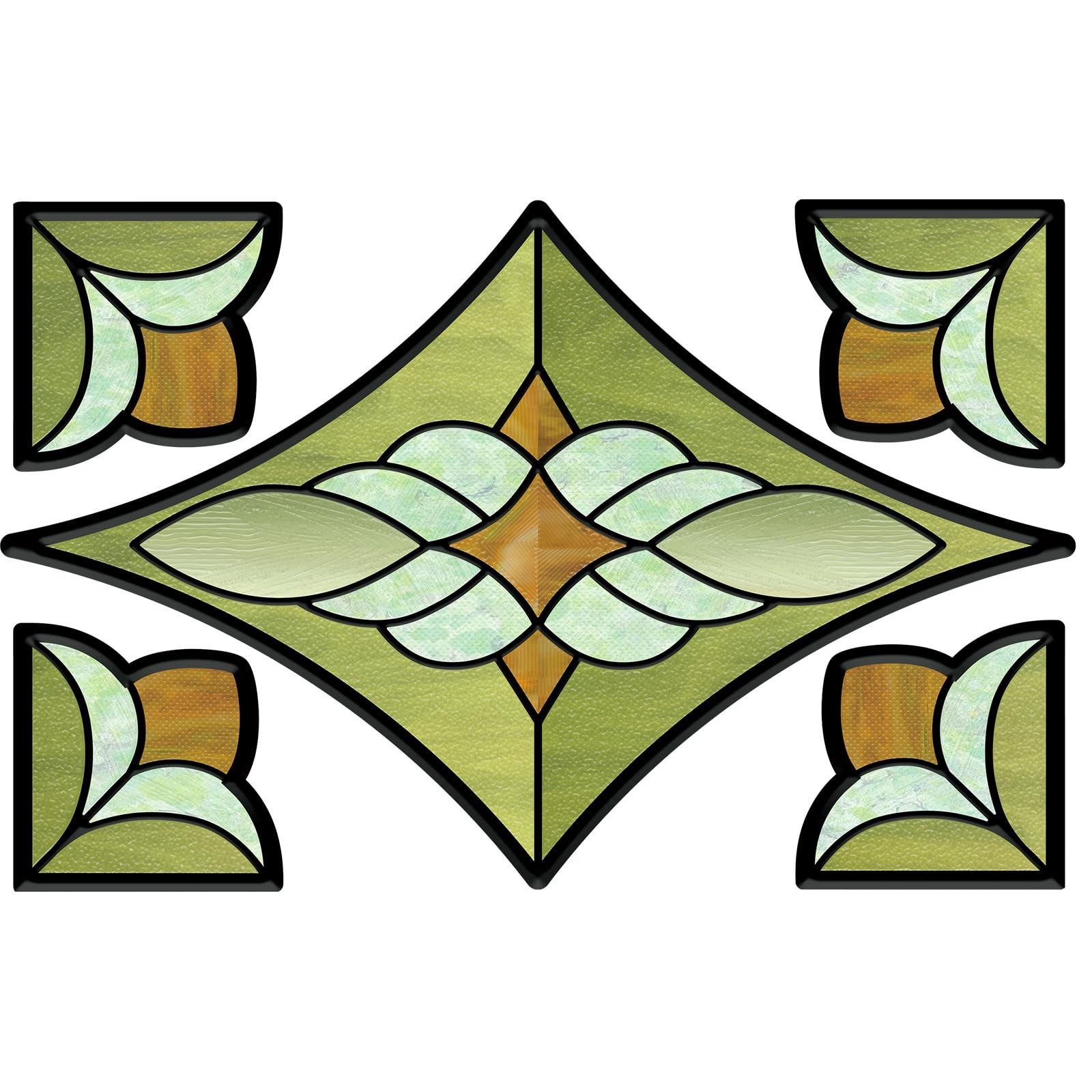 Window Stickers, ‌Stained Glass Window Privacy Film, UV Blocking Static Cling…