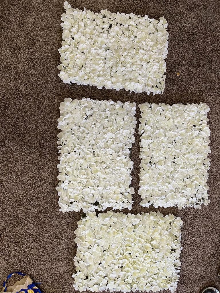 White Floral Panel/ Flower Wall / Decorative Floral Panel