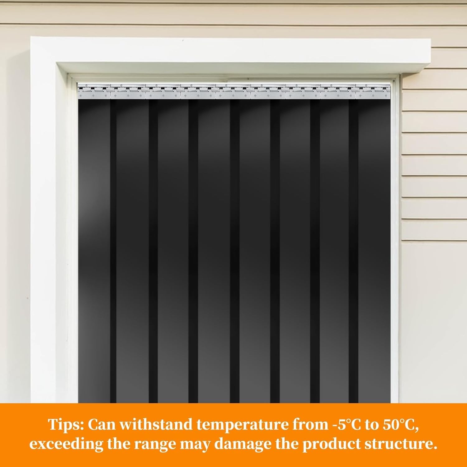 164ft Commercial Plastic Strip Door Curtain Black PVC Strips Curtains Vinyl Bulk