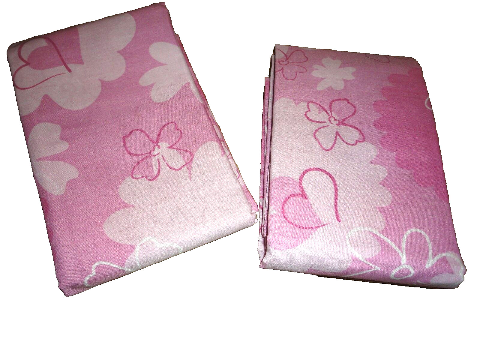 DISNEY PRINCESS (PAIR) UNLINED PANELS CURTAINS & TIEBACKS PINK FLORAL 42 X 84