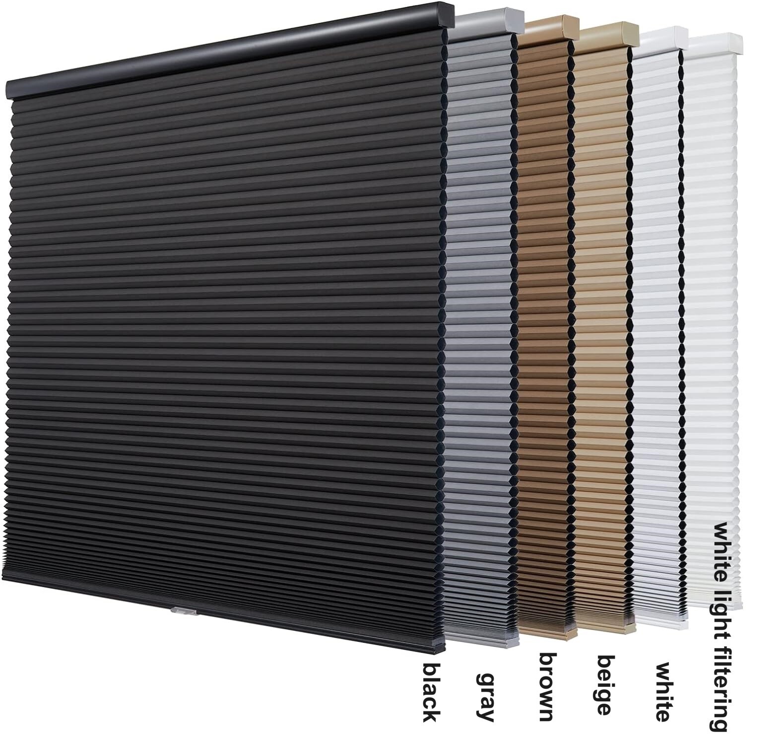 Made to Measure Cordless Darkening Blackout Brown Cellular Shade Honeycomb Blind
