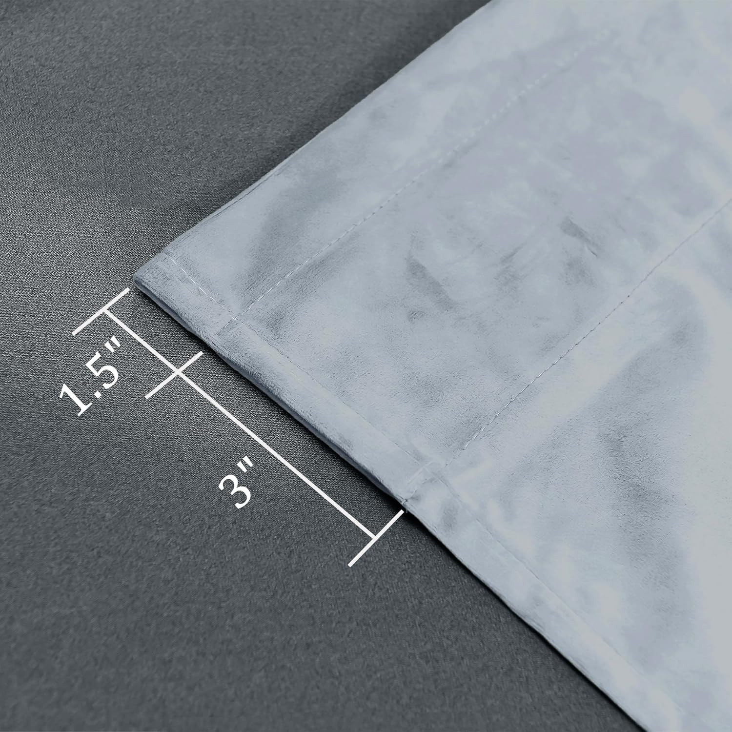 Velvet Curtains 108 Inches-Blackout Thermal Insulated Solid Soft Curtains for Be