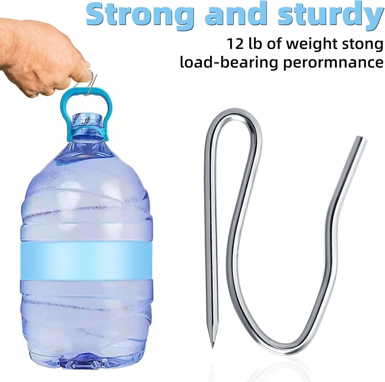 VRSS Drapery Hooks Pins for Curtains, 1.2 Inch Stainless Steel Curtain Hooks-60