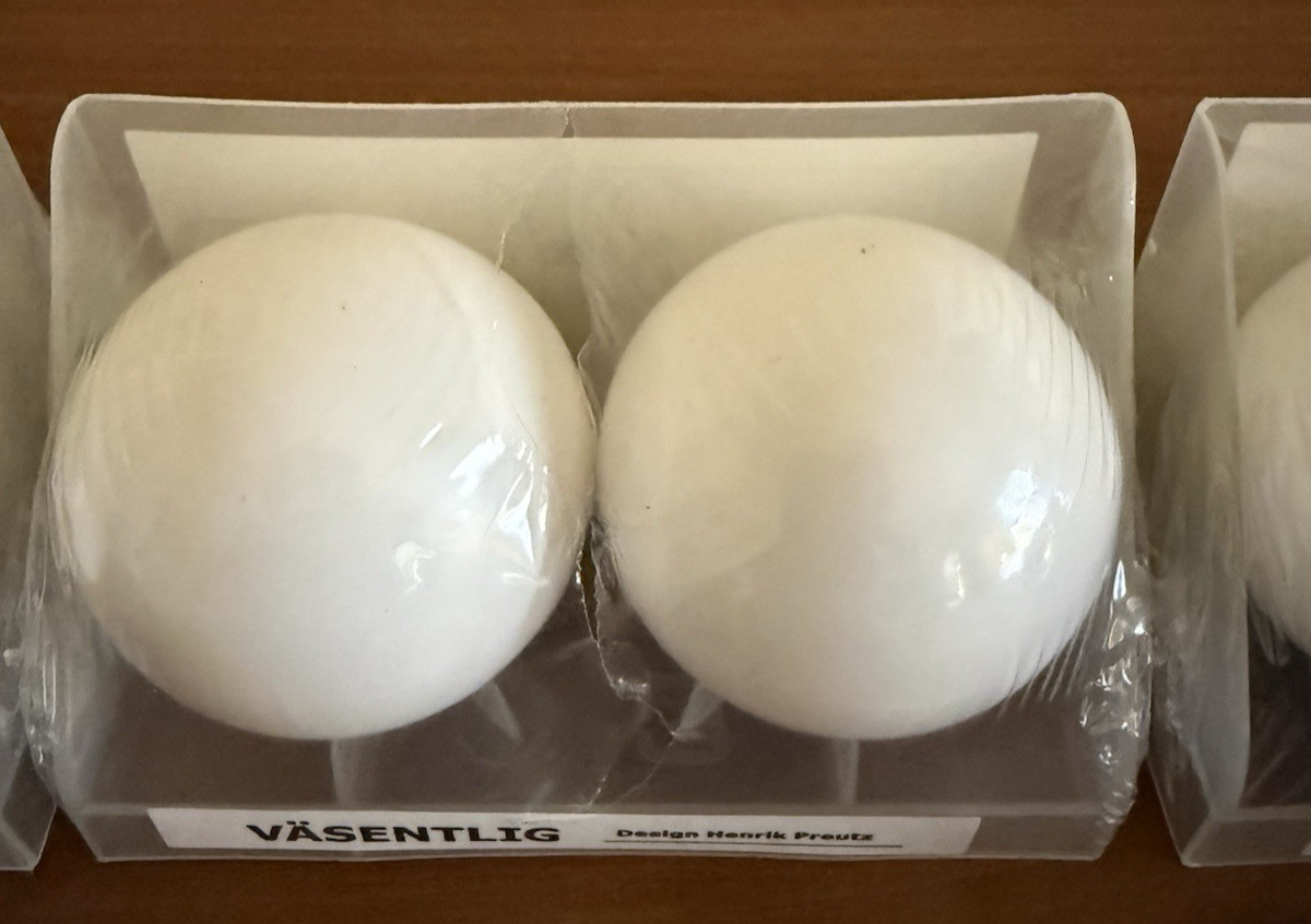 IKEA Vasentlig White Round Set of 2 End Caps Finials X 3 Packs Total of 6 New 2″