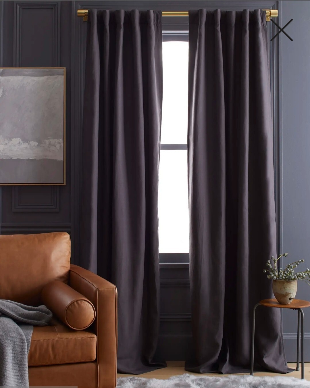 NWOT! Quince Linen Storm Blackout Curtains, 48″ x 96″- 2 Panels. (E29)