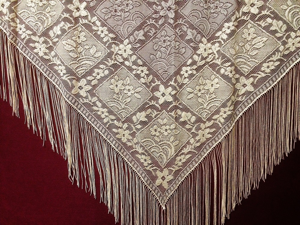 Lace Fringe Window Valance 56″ x 36″ Antique Gold Livingroom Bedroom