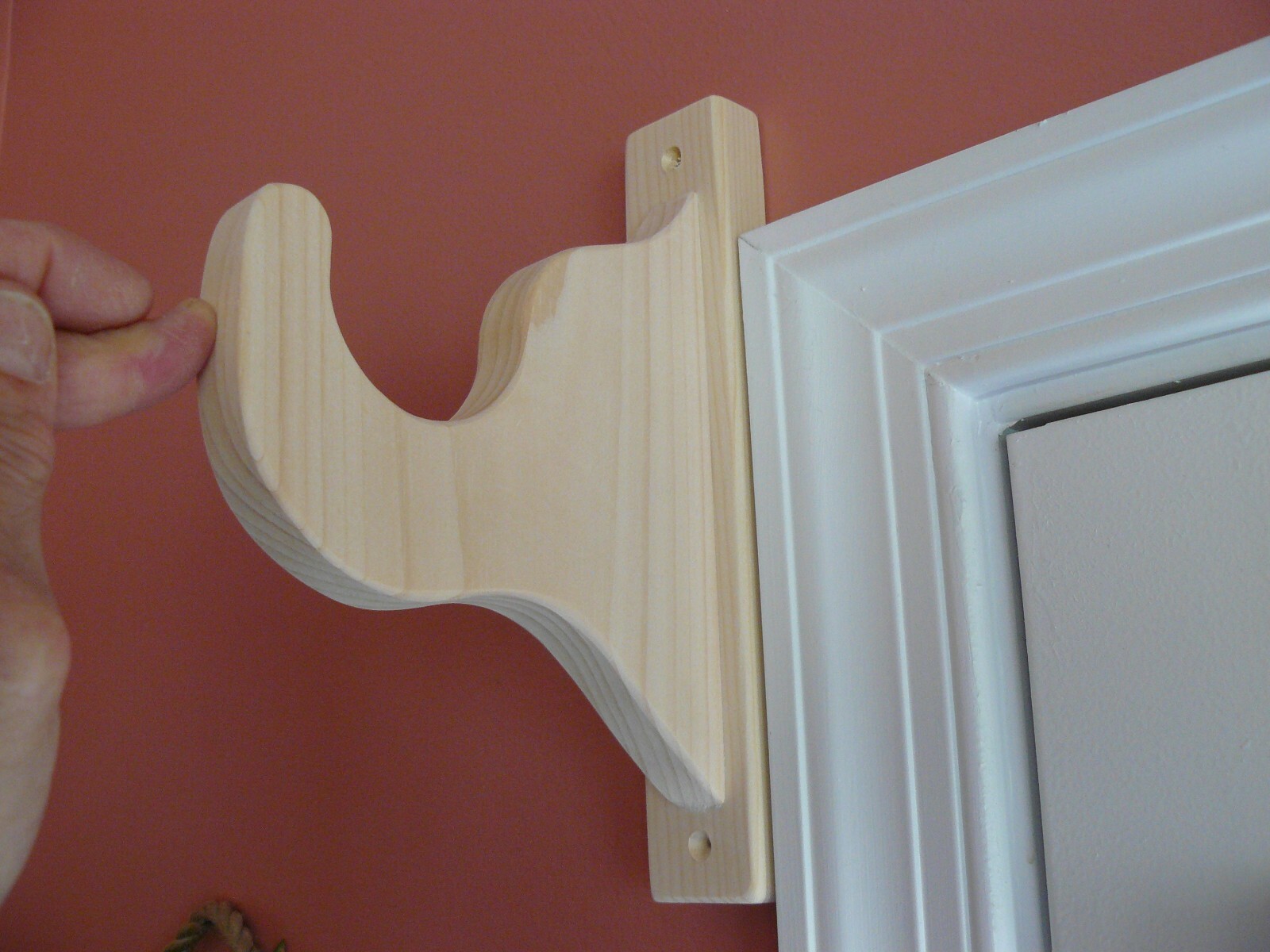Fancy Wood Curtain Rod Brackets