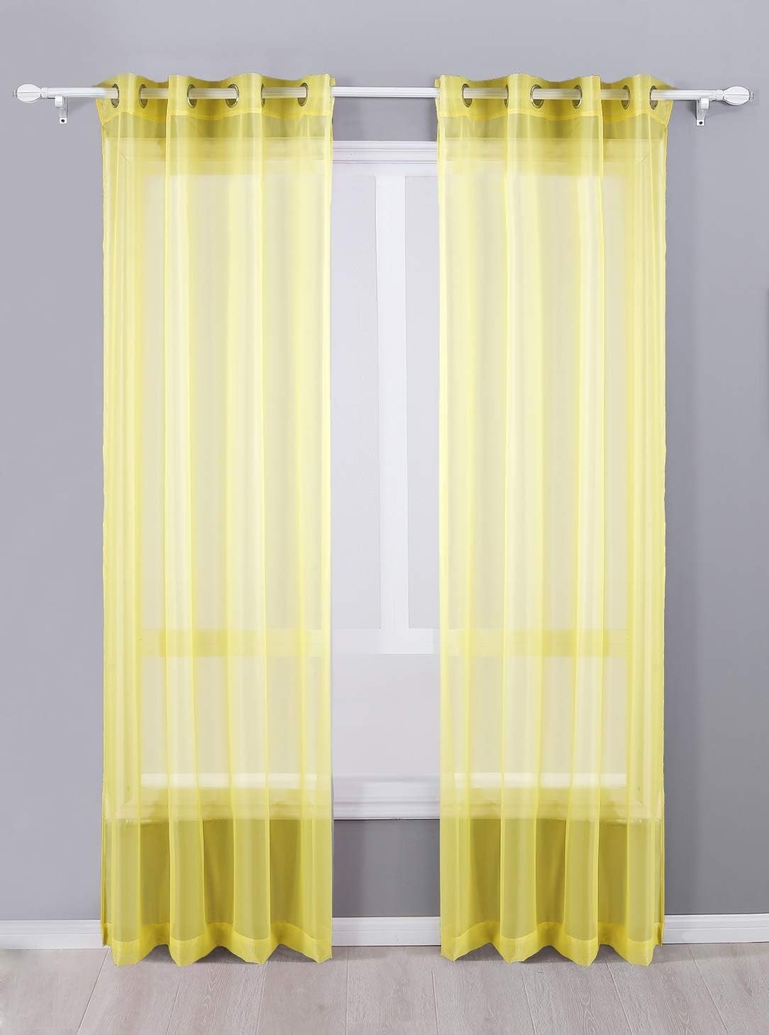 YHSF Grommet Sheer Curtain set 2 panel 54×84 Inches 2 panel Pack