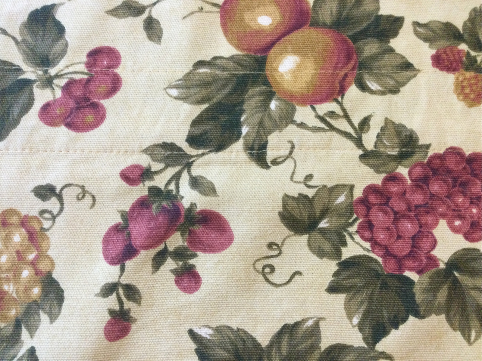 Waverly Garden Room Floral Manor Fruit Double Layer Valance 60×12″ Fruit/Dots